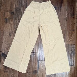 Vansha Women Summer High Waisted Cotton Linen Pants